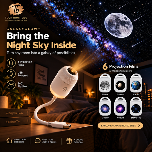 GalaxyGlow™ Star Projector — Bring the Night Sky Indoors