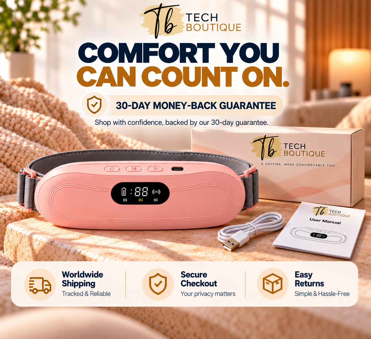Heating & Massage Period Belt | Feel Like Yourself Again