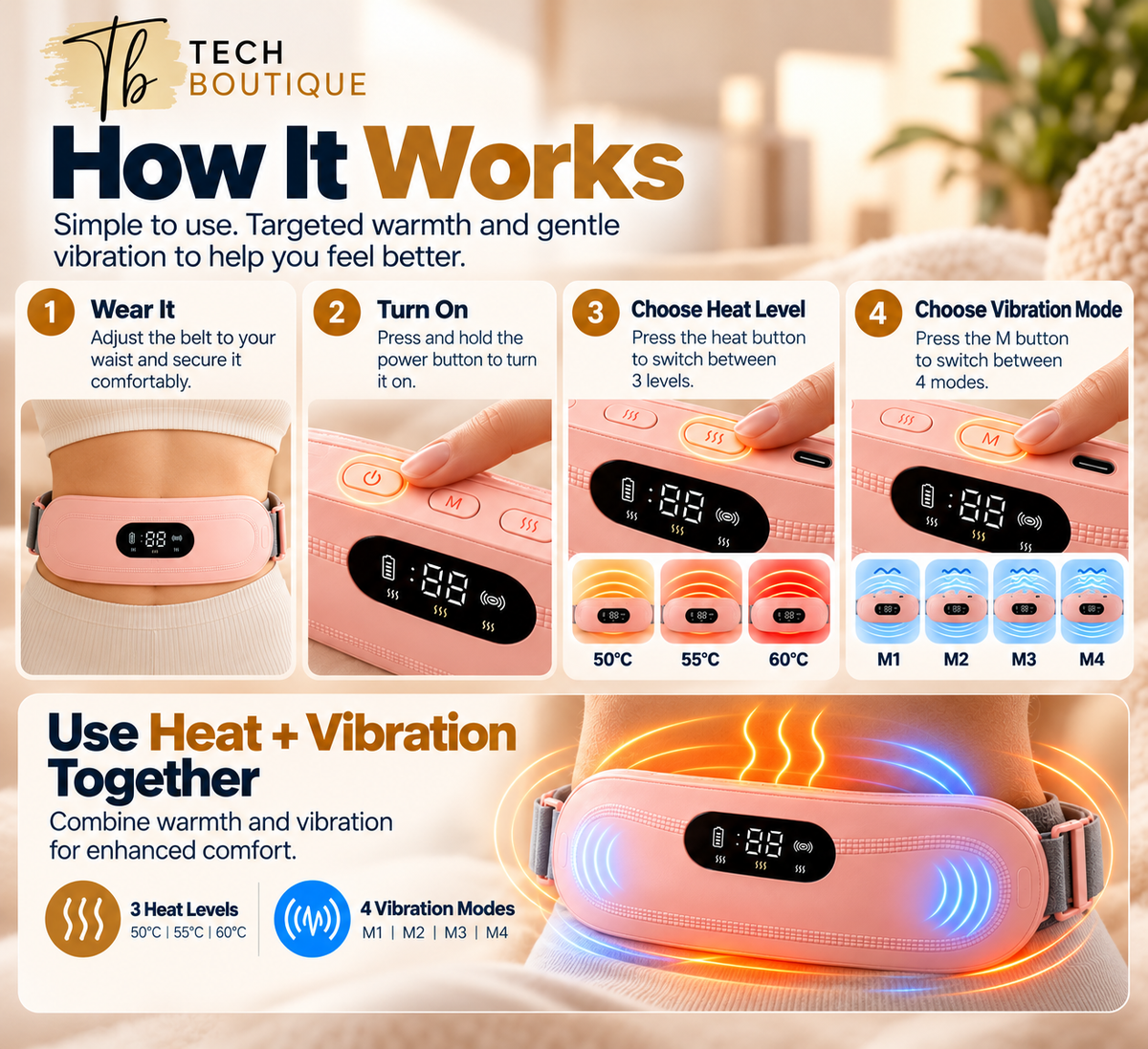 Heating & Massage Period Belt | Feel Like Yourself Again